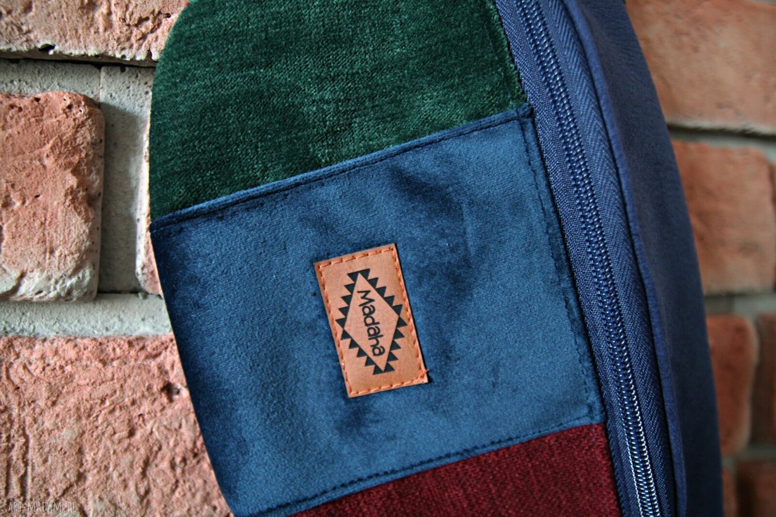 Kolorowa nerka patchworkowa Madaha - damska saszetka handmade