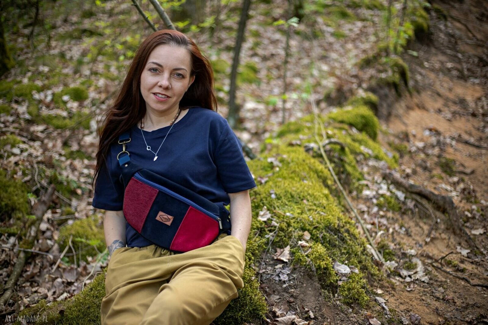 Kolorowa nerka patchwork Madaha - saszetka damska