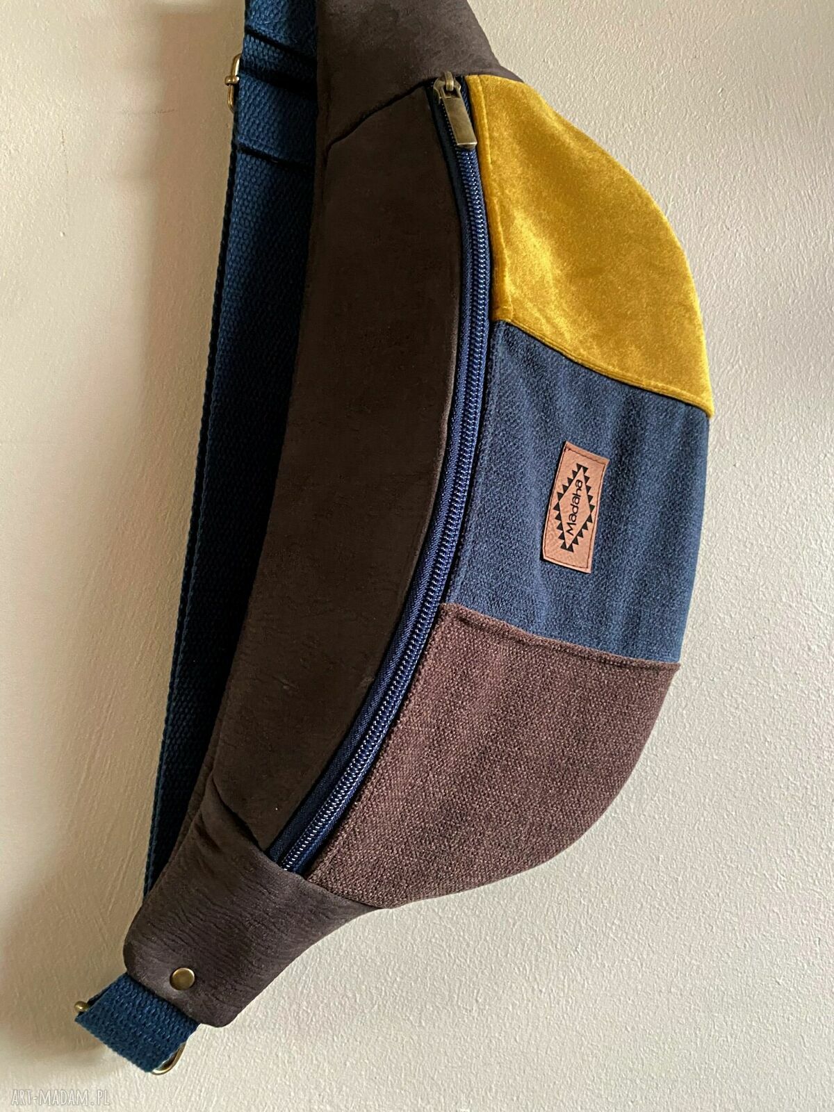 Kolorowa nerka patchwork - saszetka na biodro i przez ramię