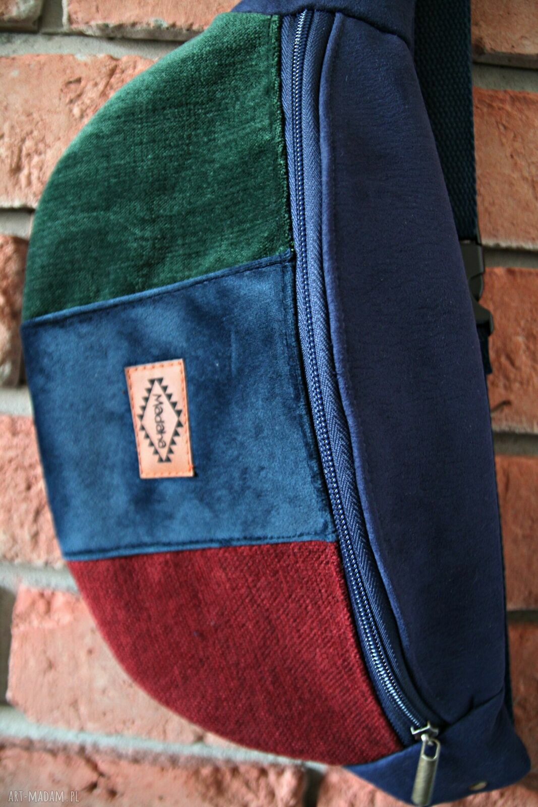 Kolorowa nerka patchworkowa Madaha - damska saszetka handmade