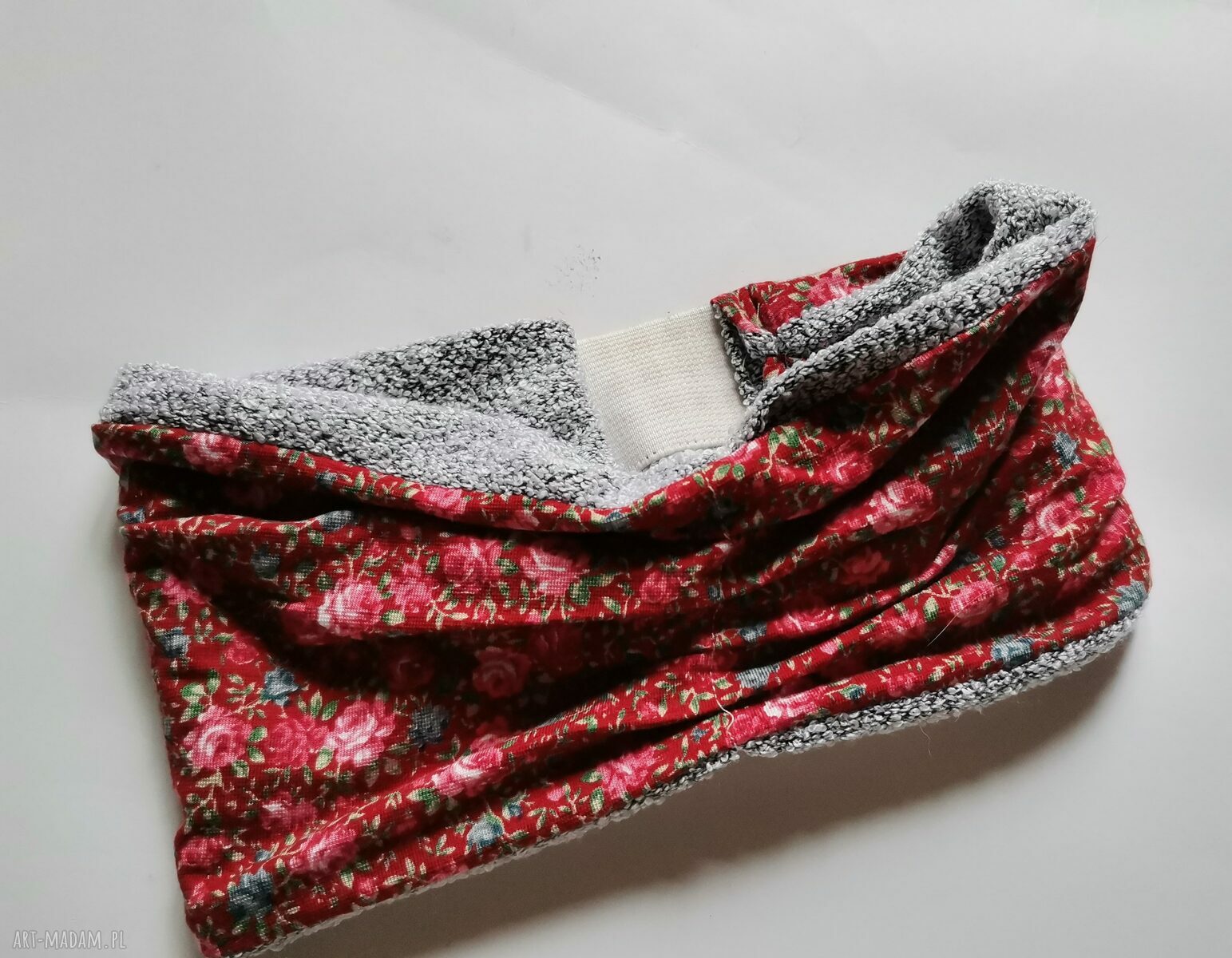 Opaska boho z frędzlami Ruda Klara - wiosenna, rozciągliwa