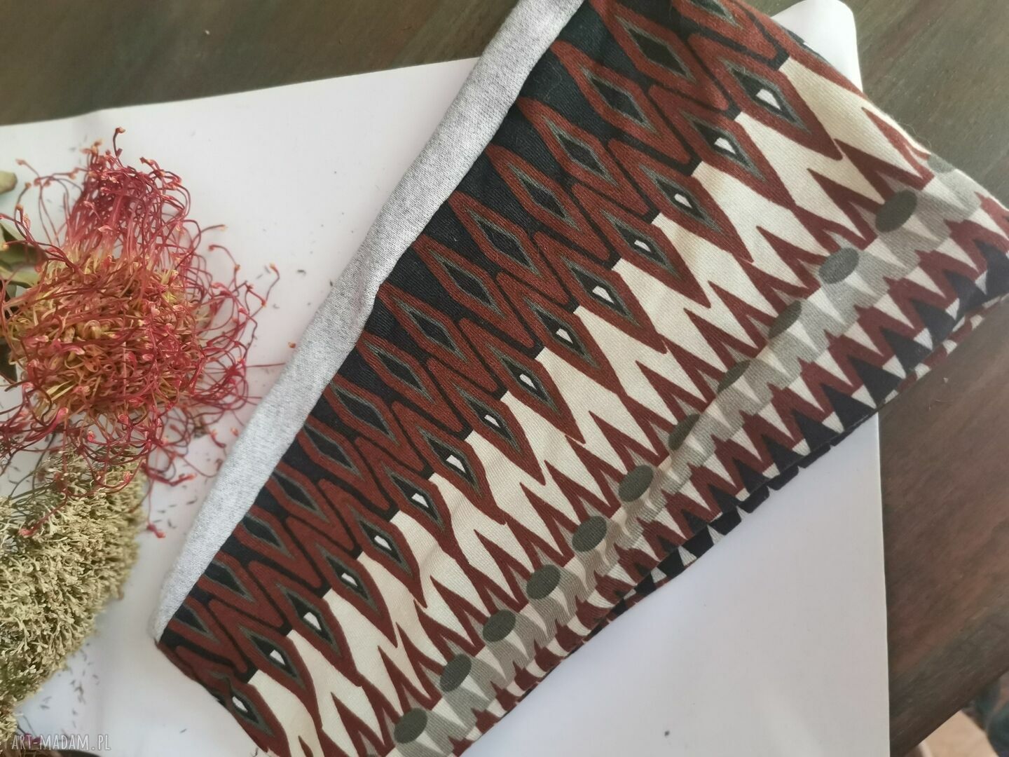 Kolorowa opaska boho - miękka, uniwersalna i rozciągliwa na wiosnę