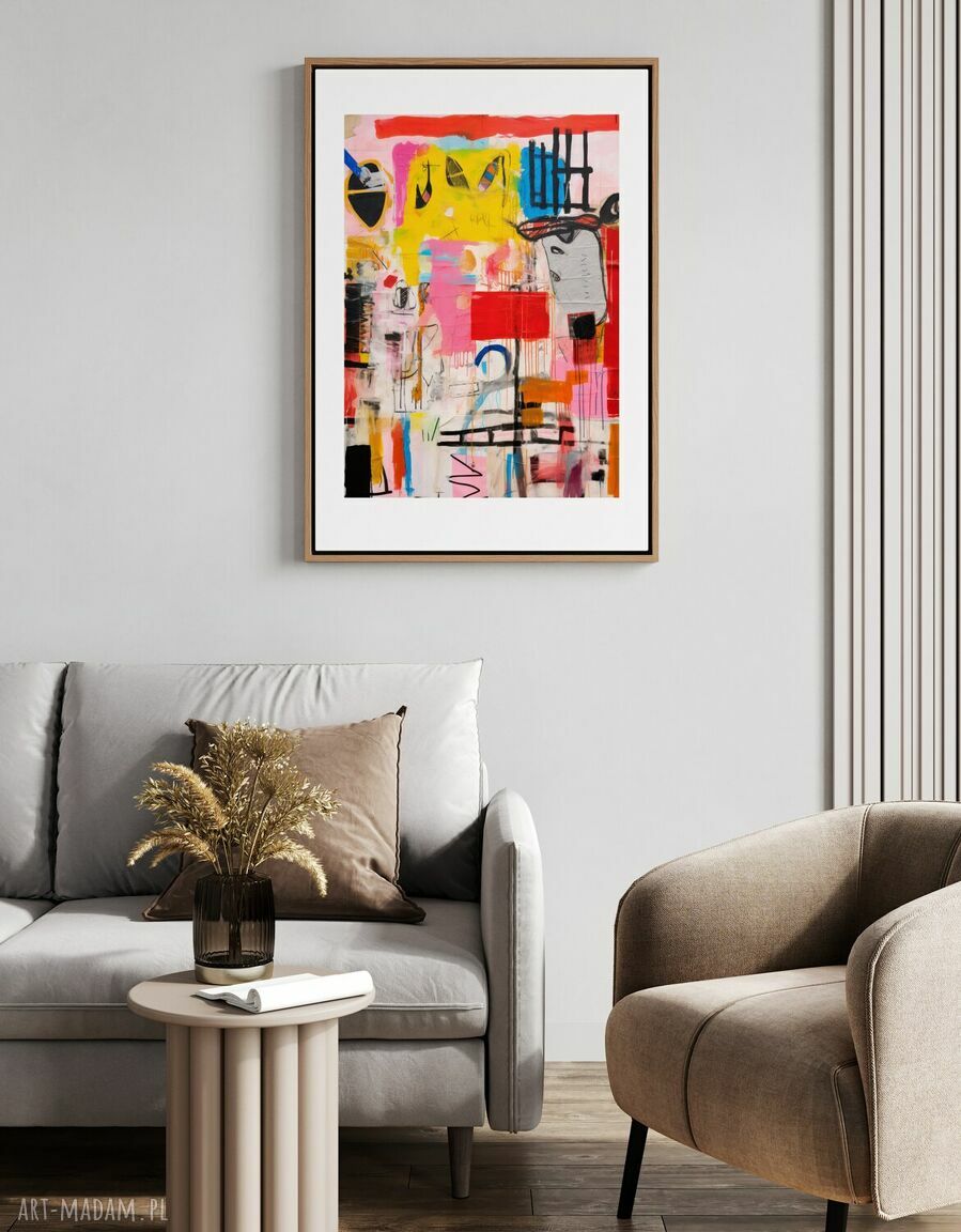 Plakat kolorowa abstrakcja 40x50 cm