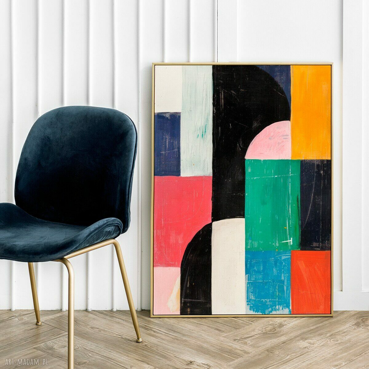 Kolorowa geometryczna abstrakcja - plakat format A4 Hogstudio