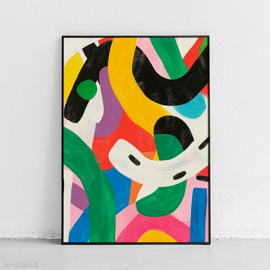 Kolorowa geometryczna abstrakcja - plakat 30x40 cm