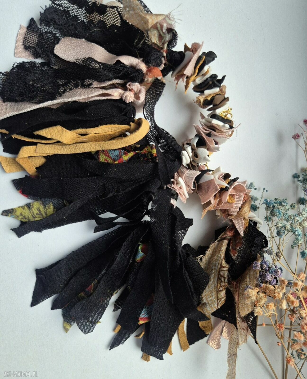 Klipsy kolorowe koła - folk, boho i etno w lekkiej formie (unikat)