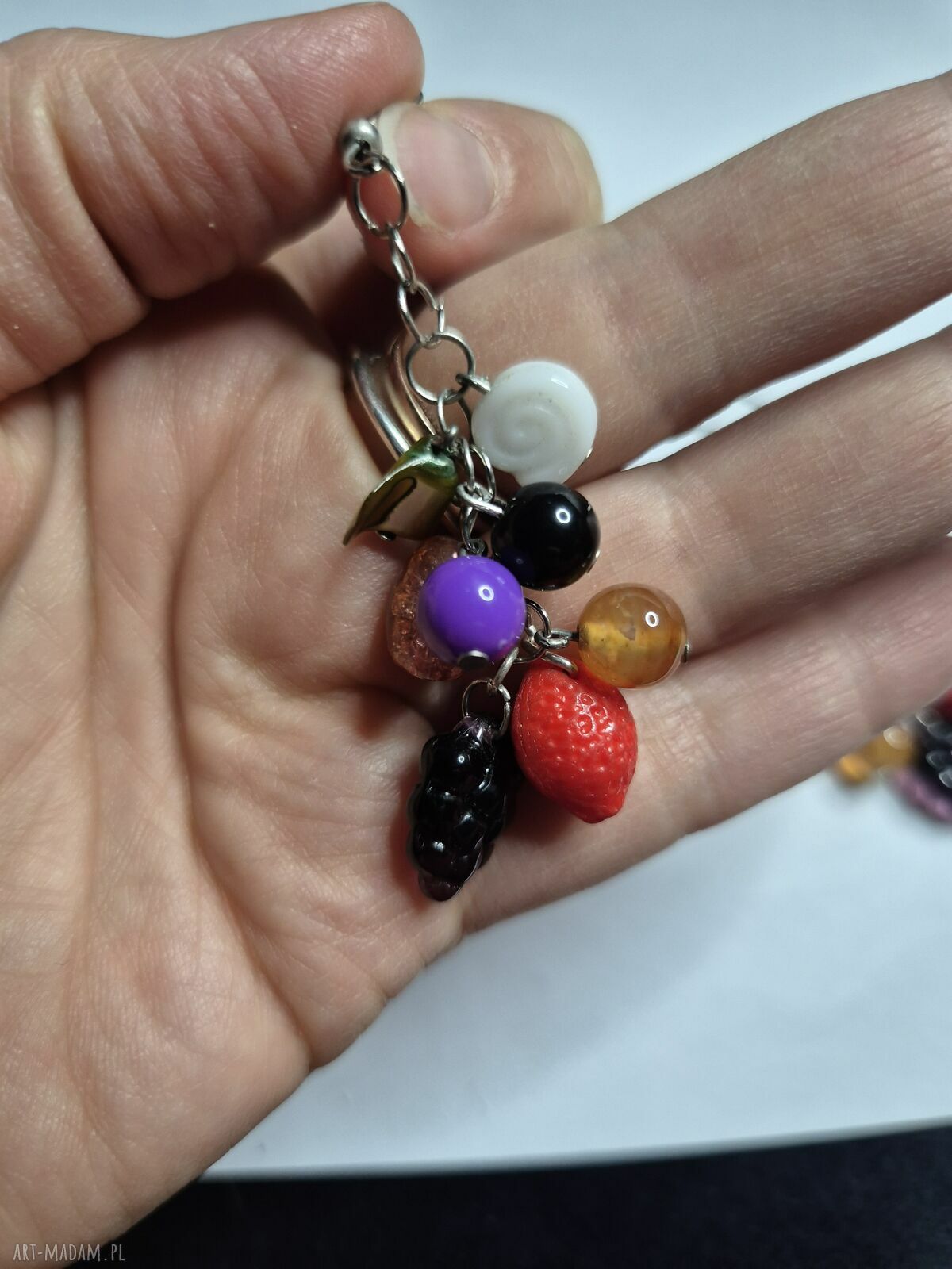 Kolorowe lekkie kolczyki handmade w pojedynczym egzemplarzu