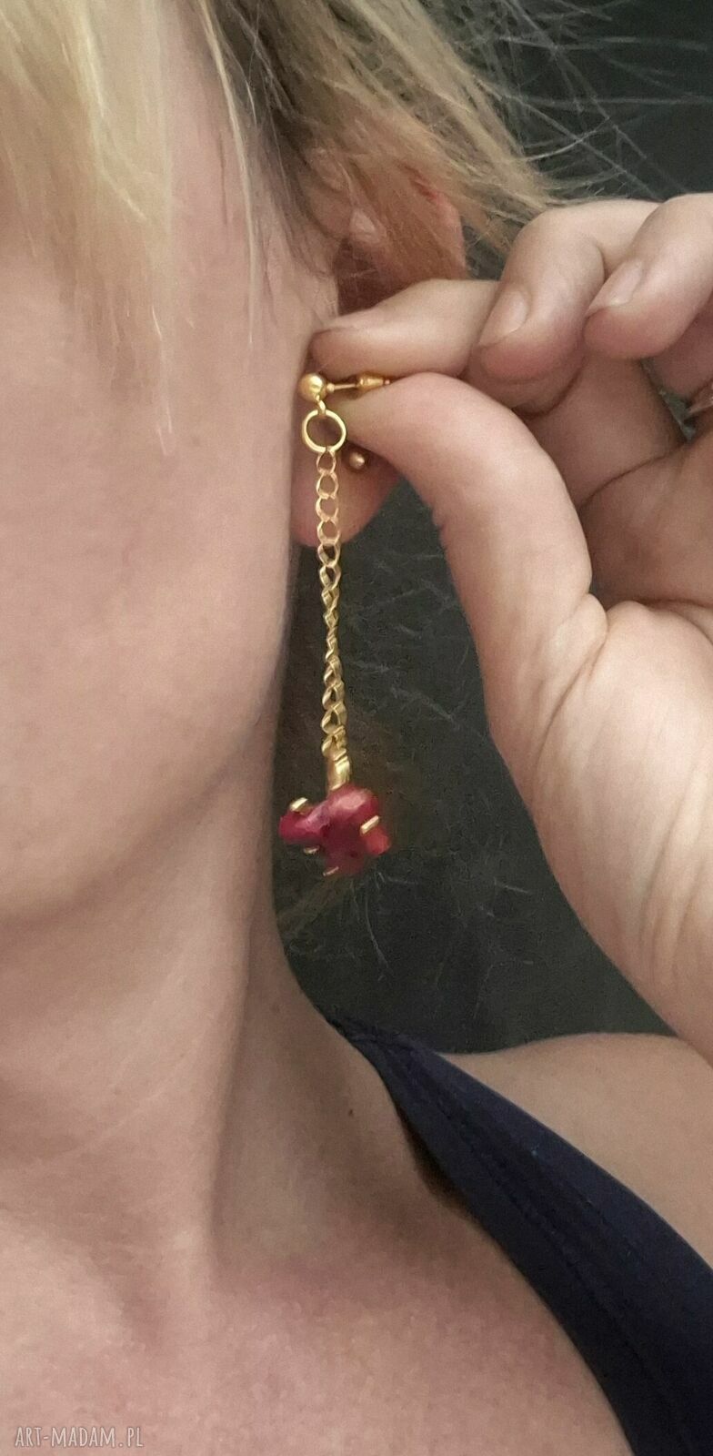 Kolorowe lekkie kolczyki handmade w pojedynczym egzemplarzu