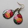 handmade kolczyki rose garden (earrings)