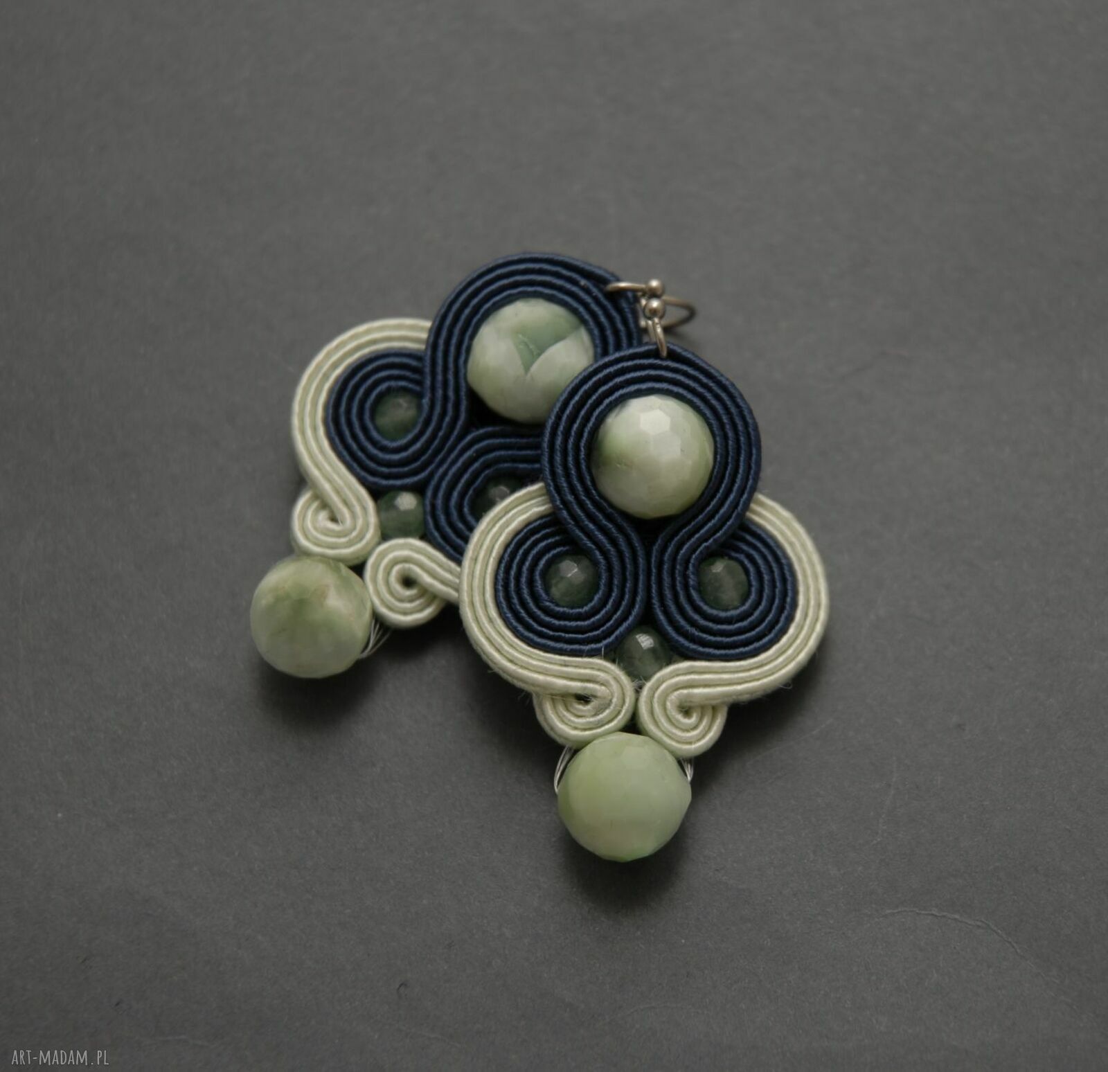 Kolorowe klipsy sutasz z angelitami pawimi na wieczór