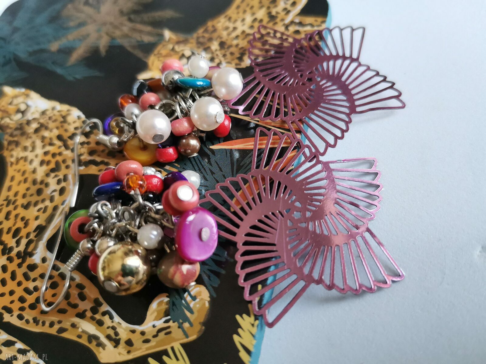 Kolczyki kolorowe Boho Box T1 Frida - Ruda Klara