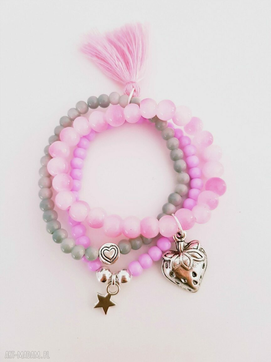 zestaw bransoletek koralikowych dla dziecka Handmade