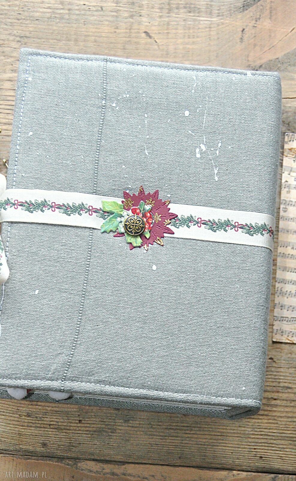 Kolorowy album świąteczny do Bożego Narodzenia - rękodzieło scrapbooking