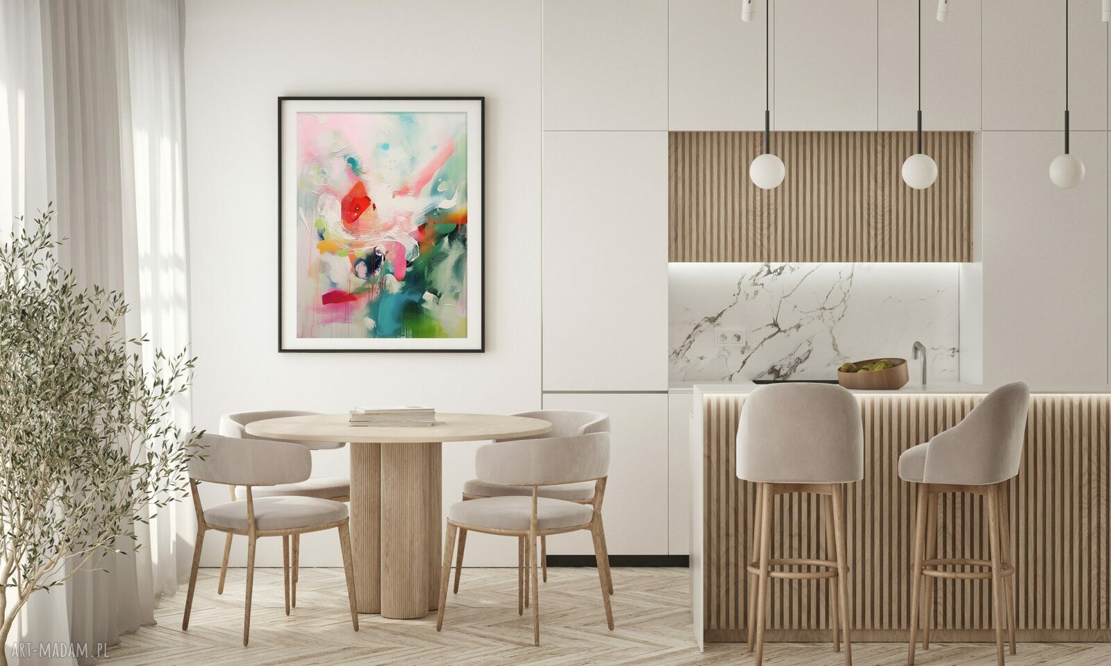 Kolorowy plakat abstrakcyjny 30x40 cm - wydruk artystyczny giclée