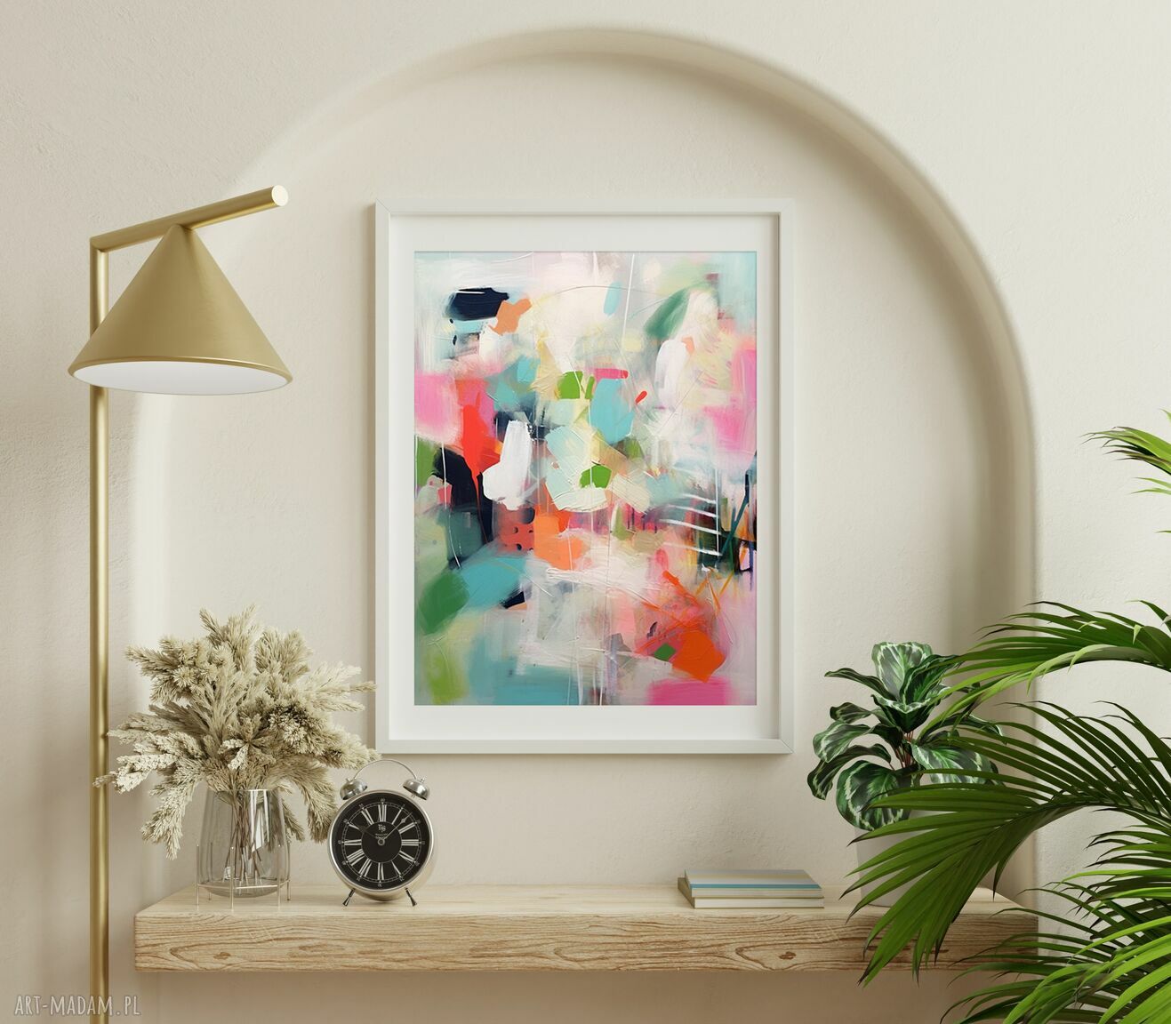 Kolorowy obraz abstrakcyjny 30x40 cm - plakat kolorowa abstrakcja (wydruk artystyczny)
