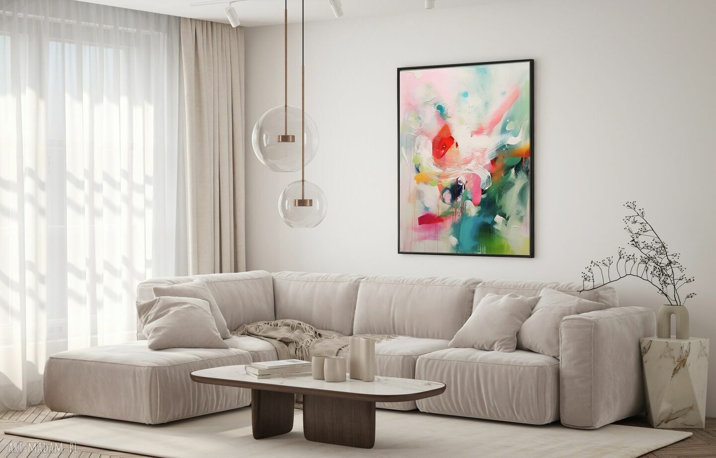 Kolorowy plakat abstrakcyjny 30x40 cm - wydruk artystyczny giclée