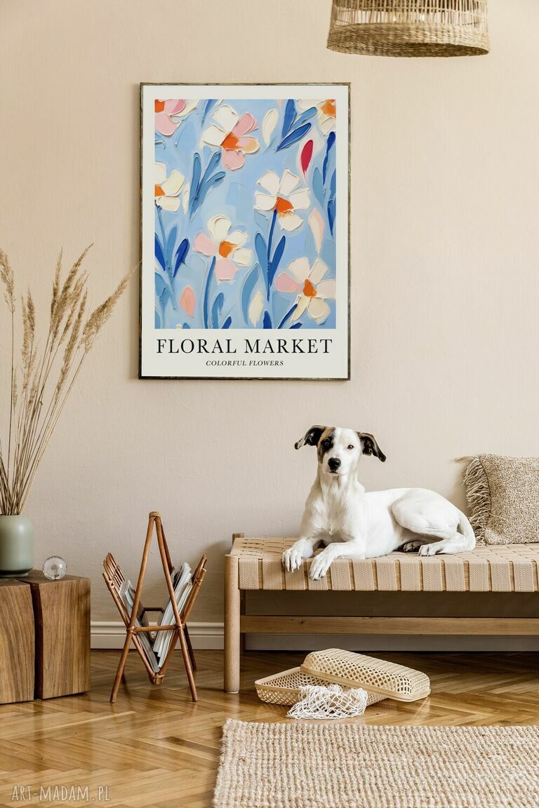 Kolorowy plakat kwiaty - format A4