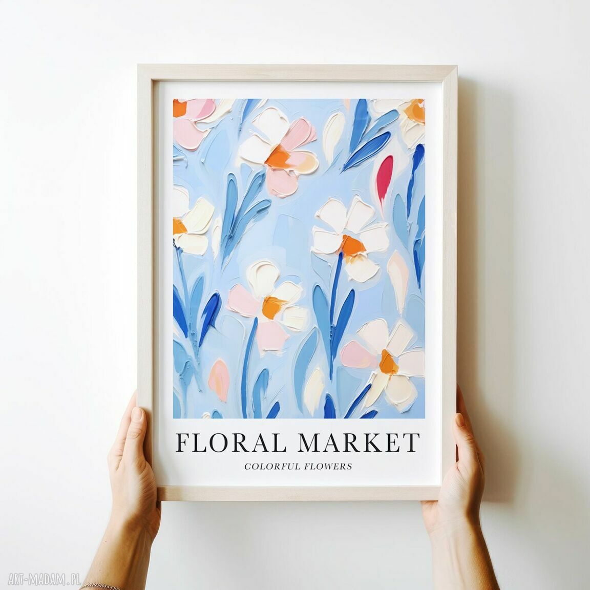 Kolorowy plakat kwiaty - format A4