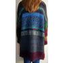 swetry na drutach multicolor sweter