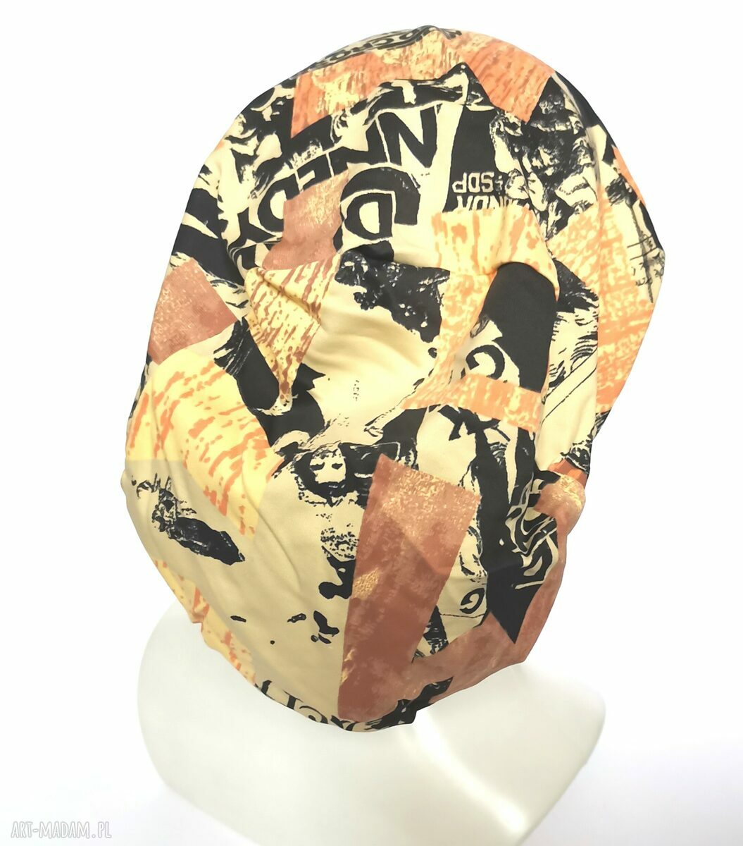 Czapka komiks unisex - folkowa na podszewce, rozmiar uniwersalny