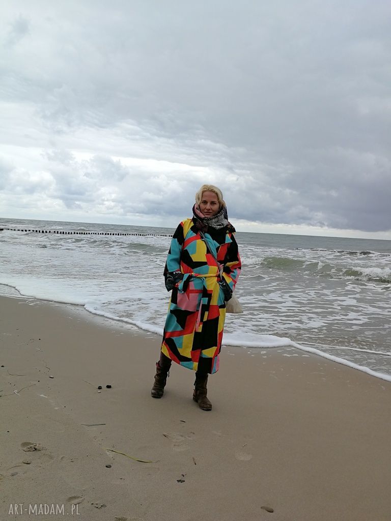 Komin damski patchworkowy boho i folk - ręcznie szyty na podszewce