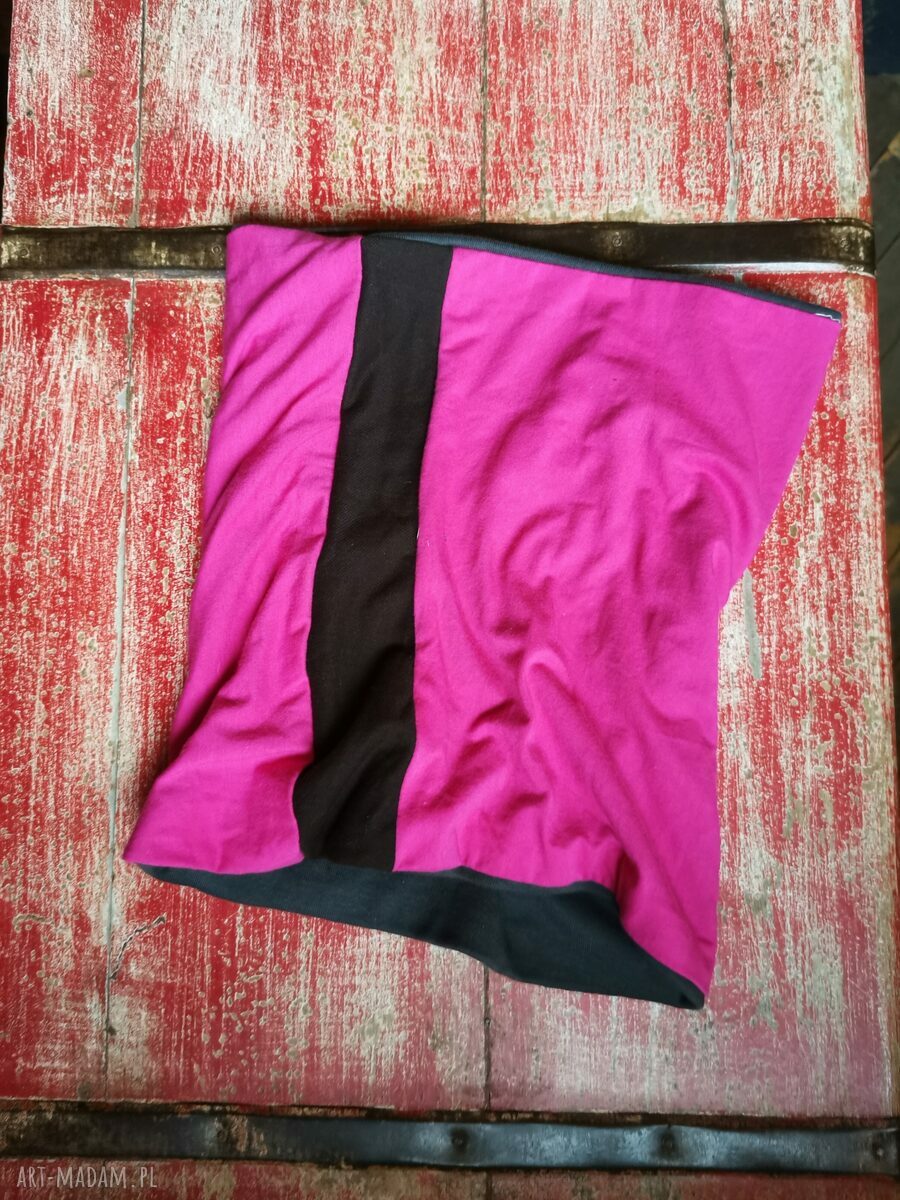 Komin dzianinowy blisko szyi - opaska na dredy boho etno folk (box o1)