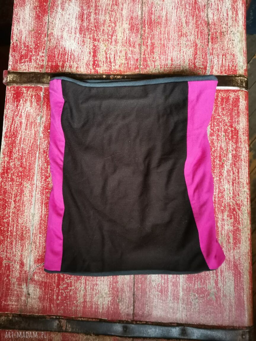 Komin dzianinowy blisko szyi - opaska na dredy boho etno folk (box o1)
