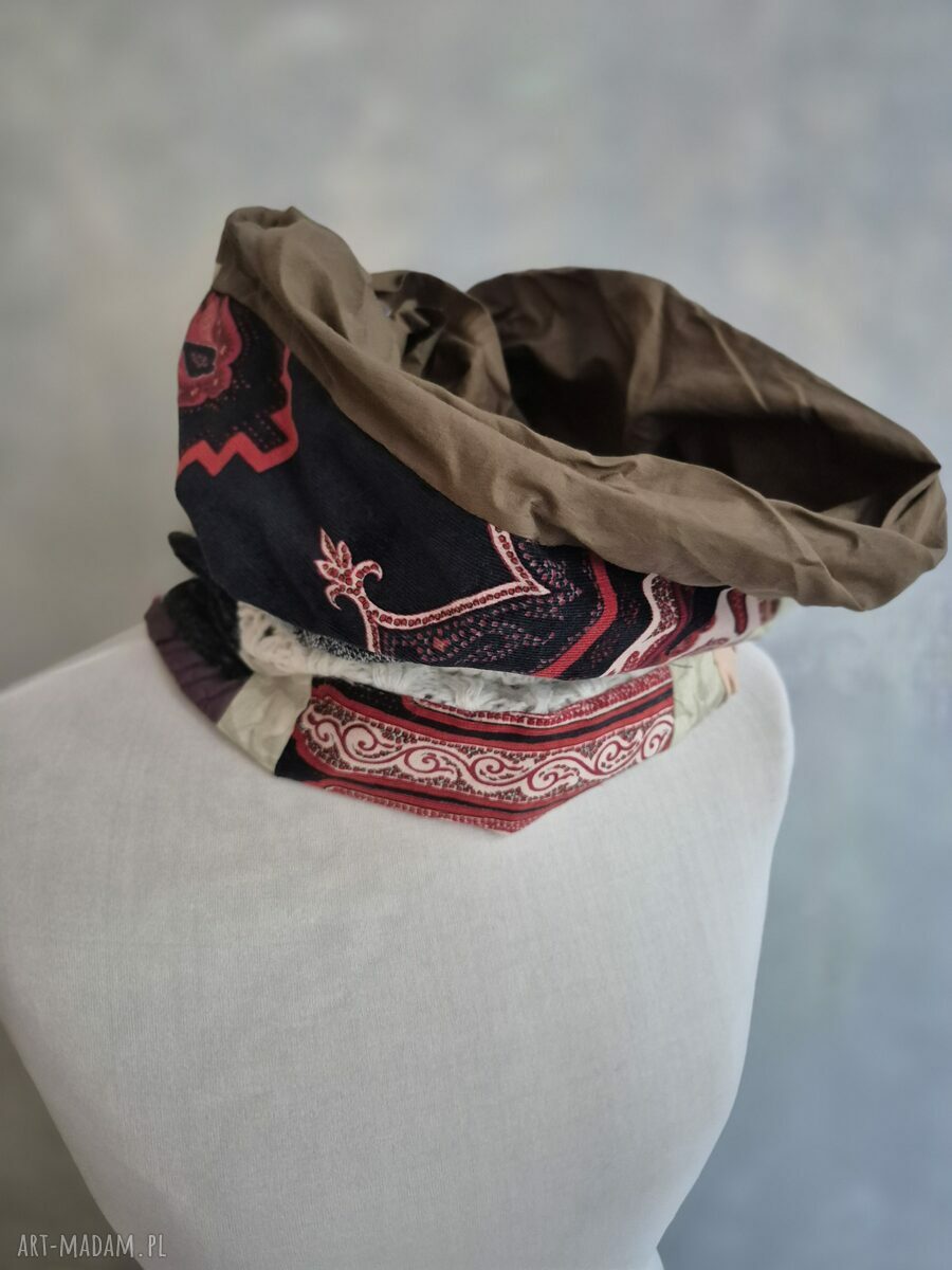 Miękki komin patchworkowy oversize „Kolorowy Box” A1