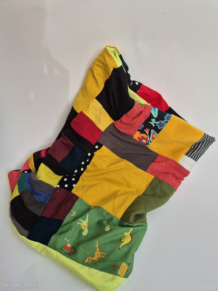 Komin miękki patchworkowy kolorowy Box A1 - oversize etno boho (handmade)