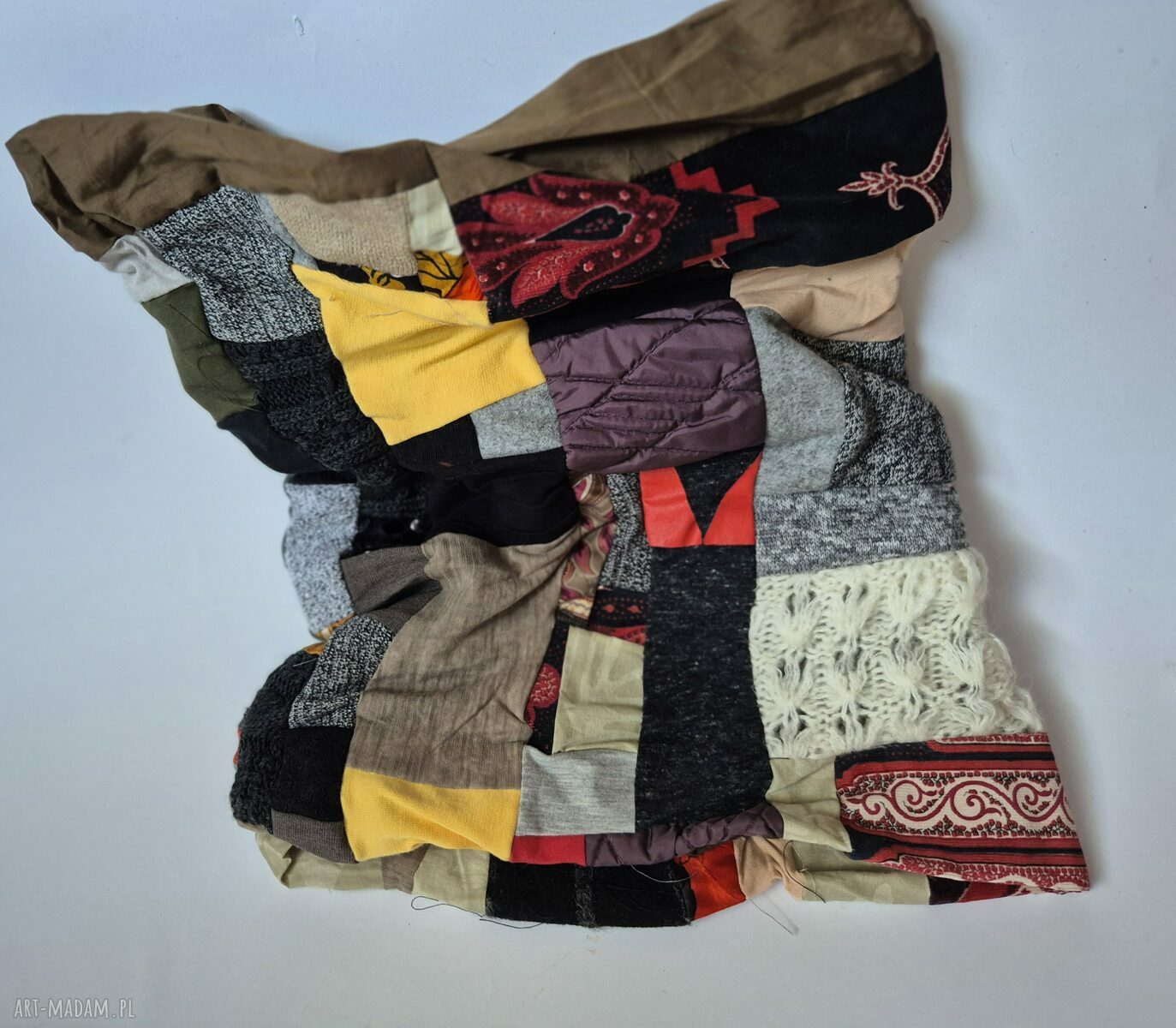 Miękki komin patchworkowy oversize „Kolorowy Box” A1