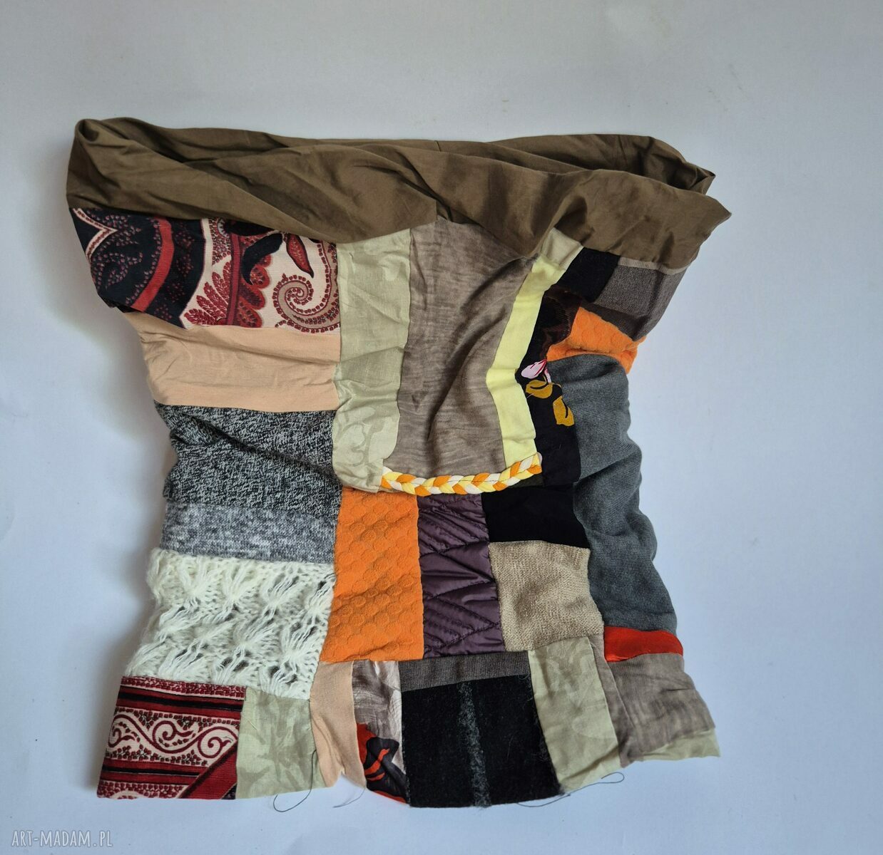 Miękki komin patchworkowy oversize „Kolorowy Box” A1