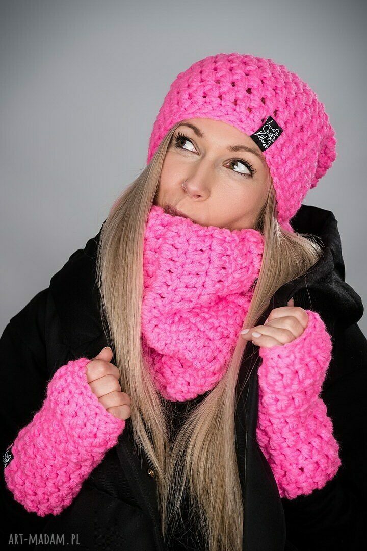 Komin MONOLIT 35 - różowy fluo neon