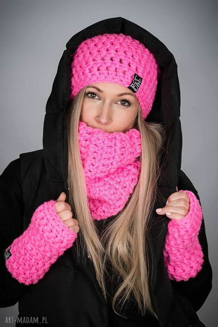 Komin MONOLIT 35 - różowy fluo neon