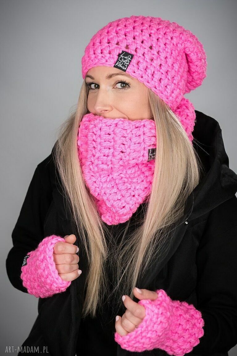 Komin MONOLIT 35 - różowy fluo neon