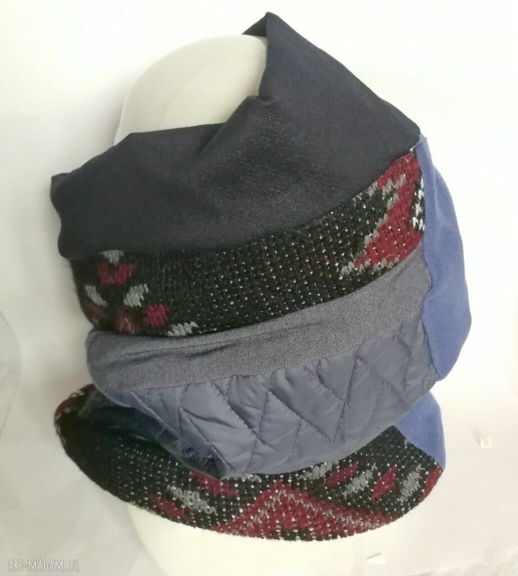 Komin patchworkowy na podszewce - miły i miękki boho
