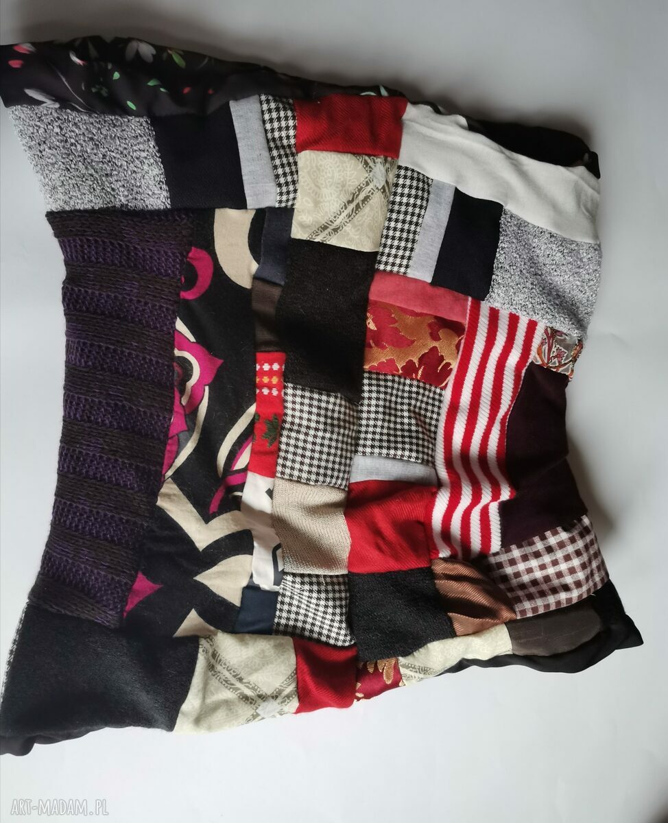 Komin patchworkowy miły i ciepły - boho etno zero waste