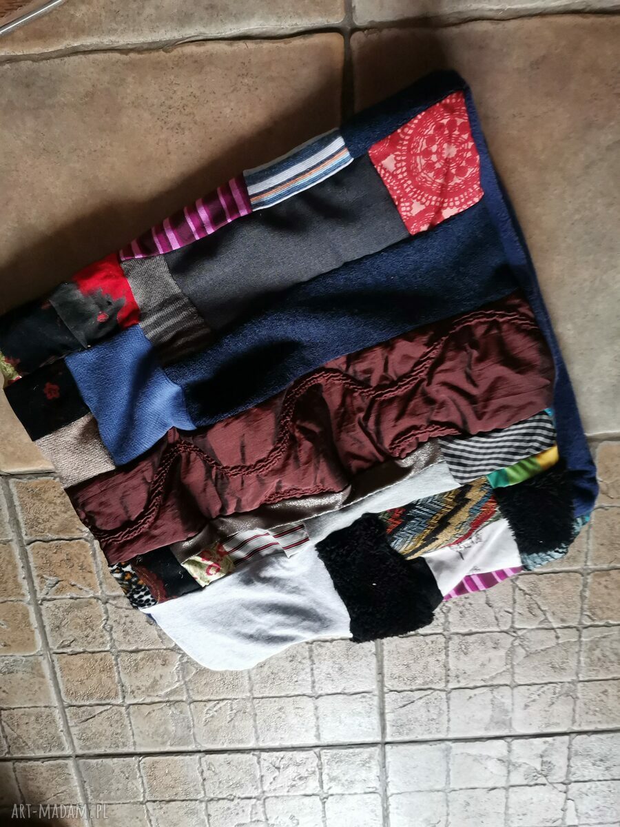 Kolorowy komin patchworkowy Boho Box T1 - handmade na podszewce