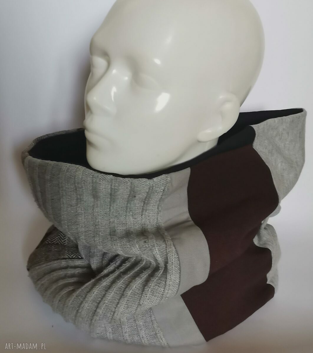 Komin patchworkowy Boho Box X1 - kolorowy etno na podszewce