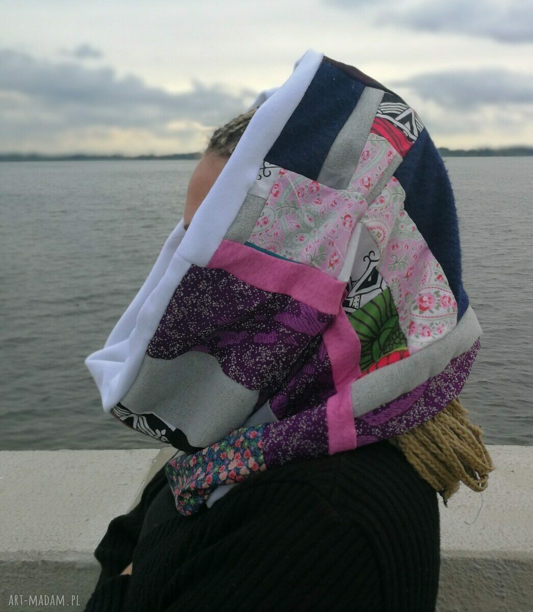 Komin patchworkowy na podszewce - miękki i wygodny dla kobiet