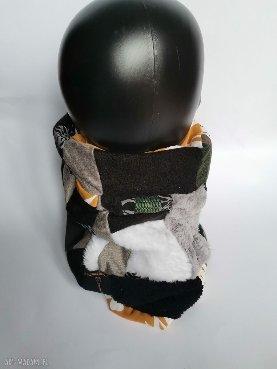 Kolorowy komin patchworkowy folkowy Zero Waste (box B1)