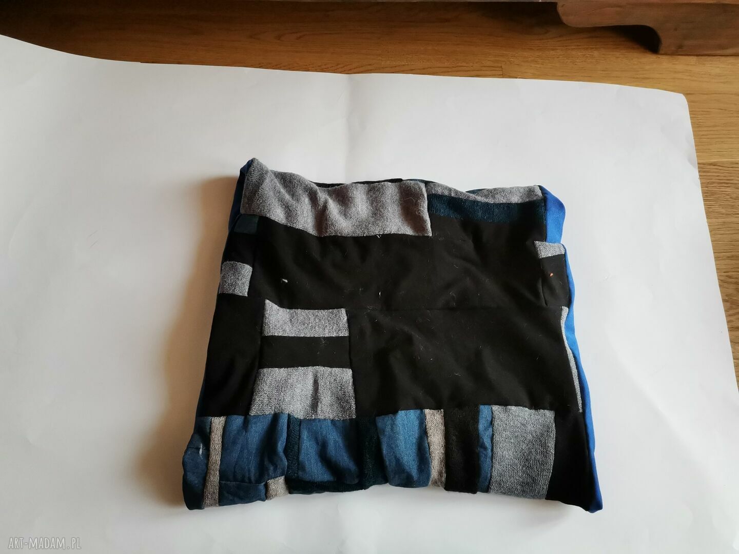 Komin patchworkowy zero waste w stylu etno-folk i boho - kolorowy i wygodny