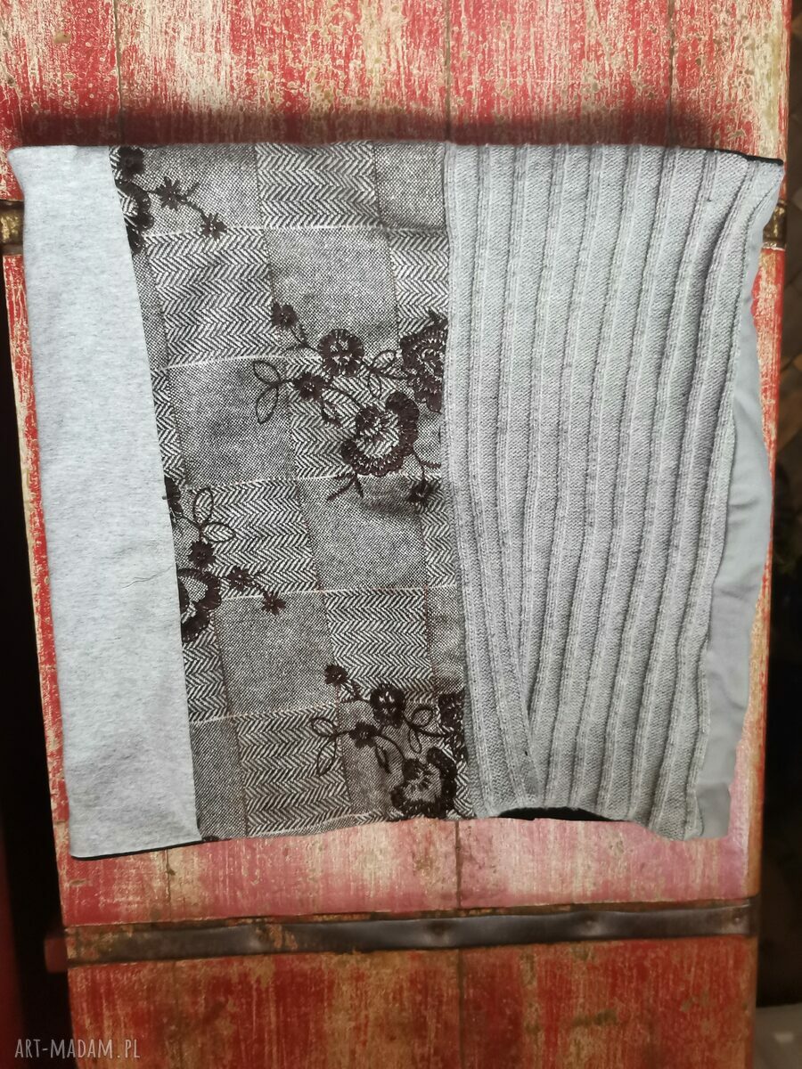 Komin patchworkowy Boho Box X1 - kolorowy etno na podszewce