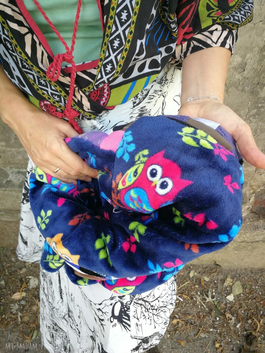 Komin patchworkowy na podszewce - miękki boho folk na wiosnę i jesień