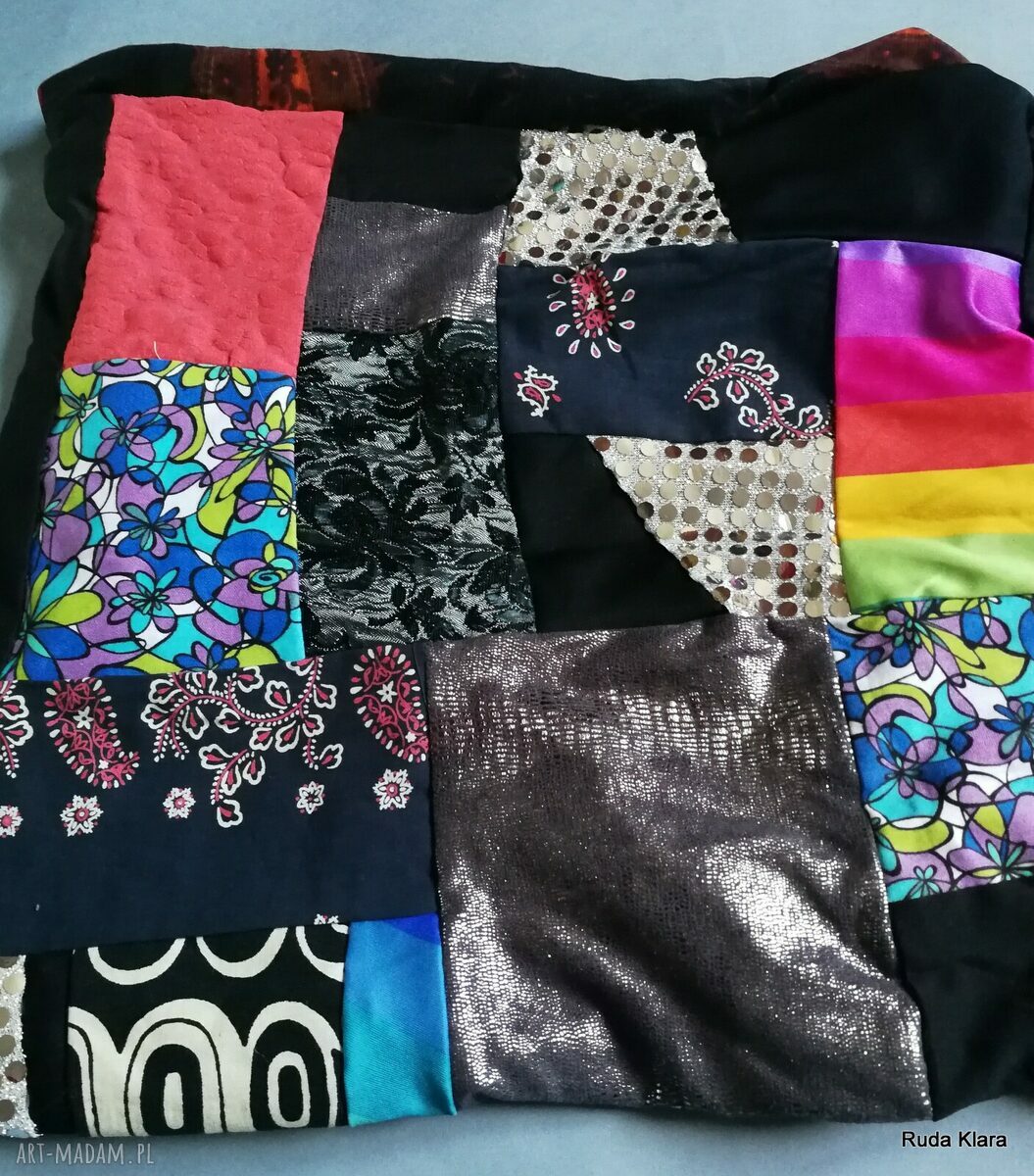 Komin patchworkowy damski etno-boho - pojedynczy egzemplarz handmade
