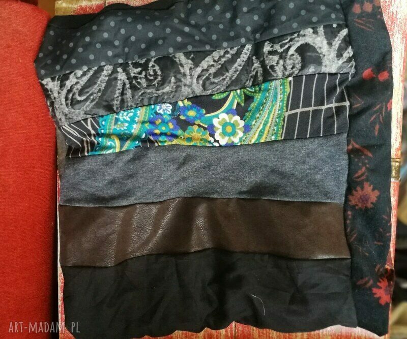 Komin patchworkowy damski handmade 46x57 cm - unikat