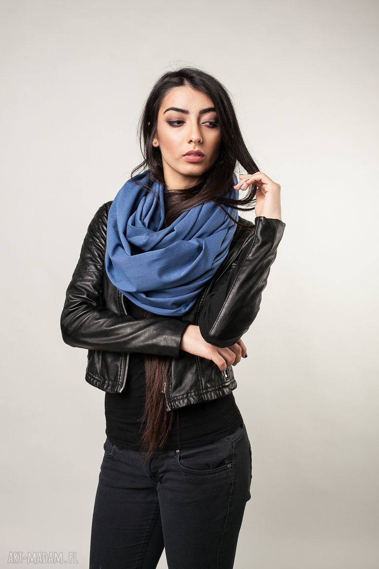 komin pojedynczy ciemny jeans