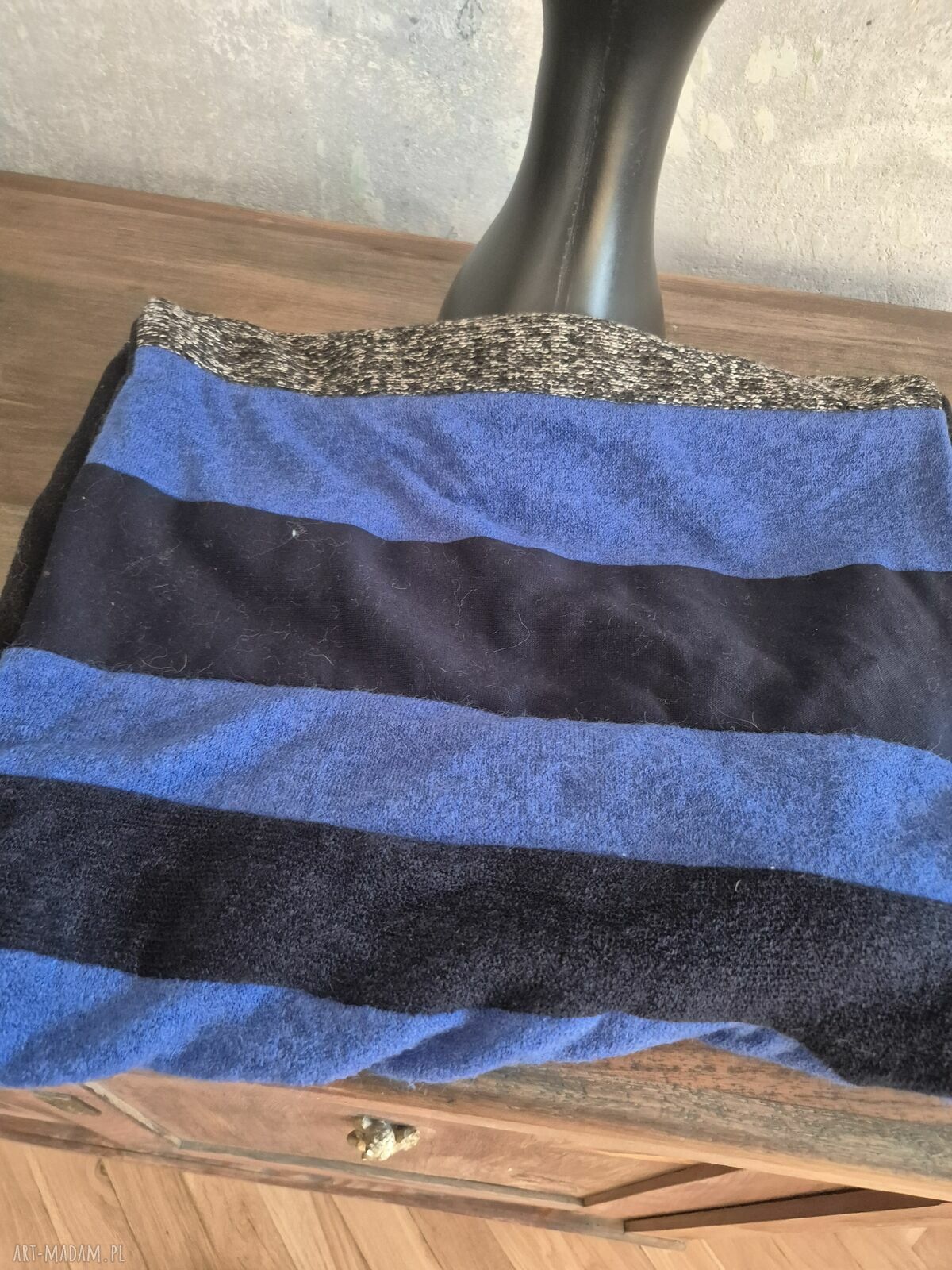 Komin patchworkowy boho z różnych tkanin - uniwersalny