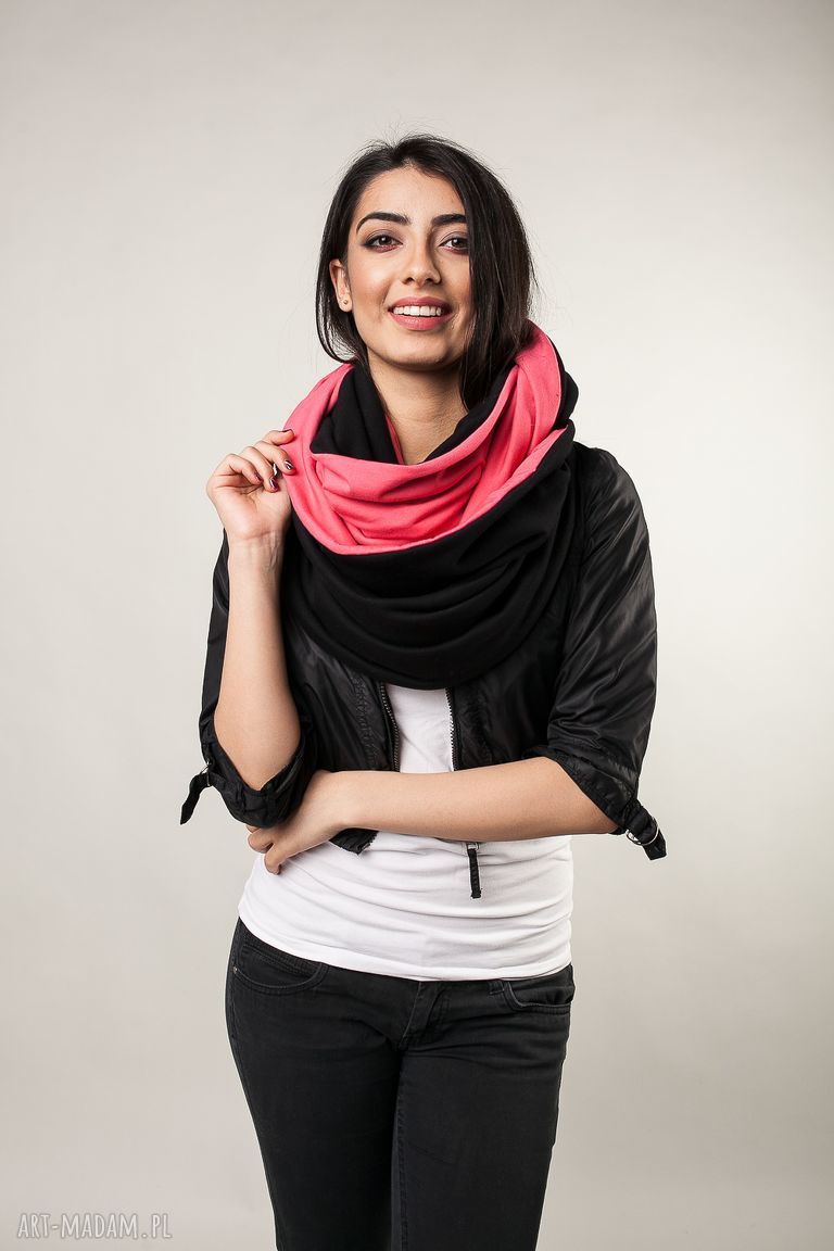 kominy: komin xxl dwustronny czarny koral ręcznie wykonane