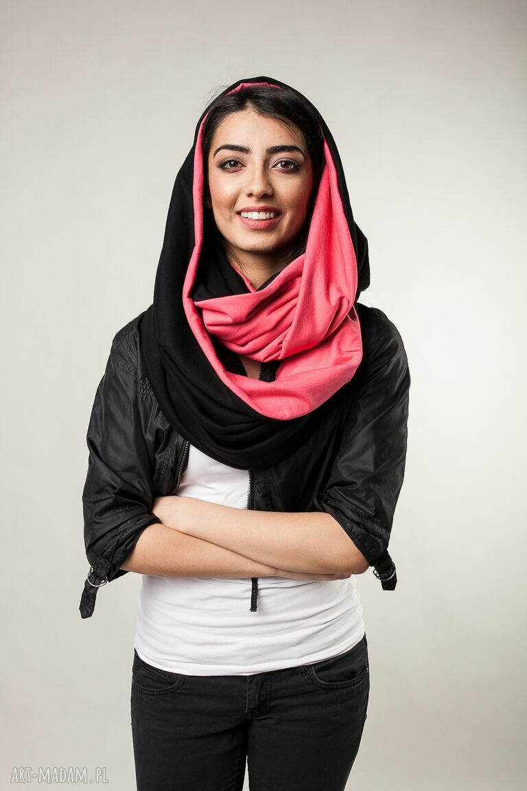 kominy: komin xxl dwustronny czarny koral ręcznie wykonane