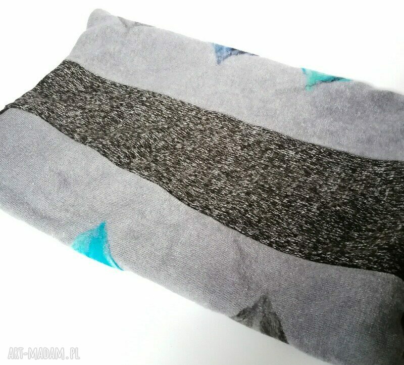 Ciepły zimowy komin damski filcowany z wełny merynosów (52x40 cm)